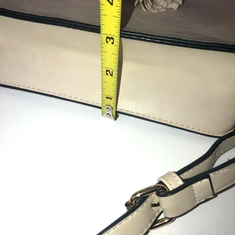 Ivory White Faux Leather Bow Front Crossbody